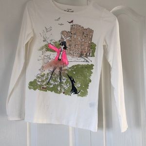 never worn girls shirt with cute front design